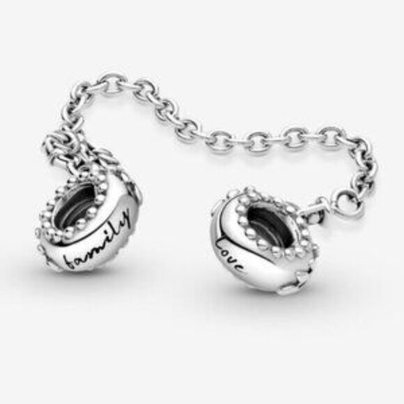 Pandora Heart Family Tree Safety Chain Charm - Picture 5 of 6